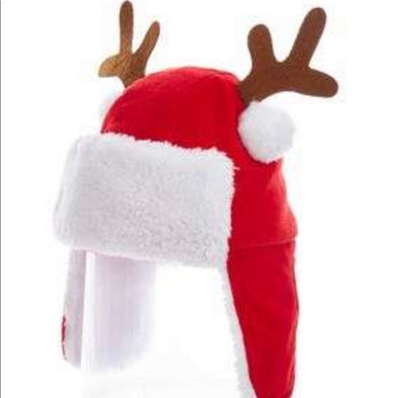 For the dear “ Deer” in your life! velvet Christmas infant cap NWOT #HB UP - Picture 1 of 4